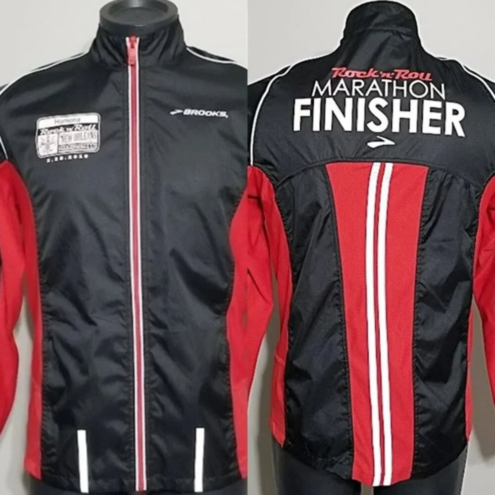 Brooks Running Jacket New Orleans Rock N Roll Marathon Finisher 2016 Unisex Sz S